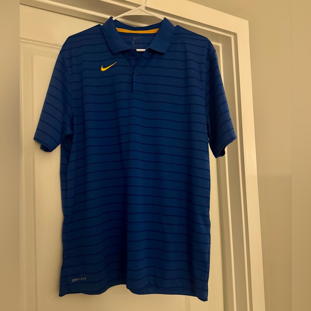 Nike Men's Stripped Blue Polo